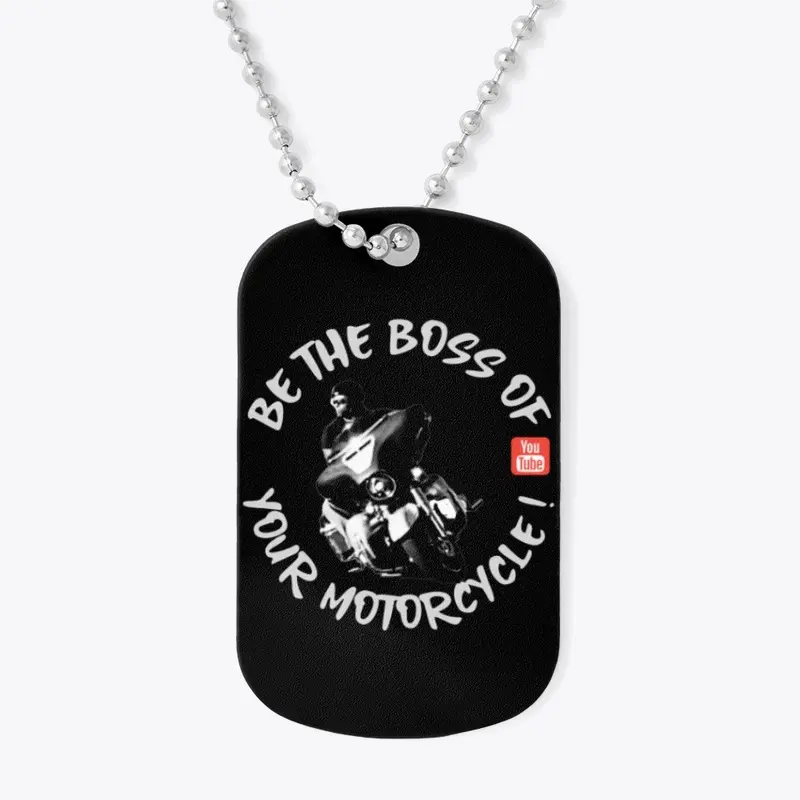 Boss Dog Tag (WHT Font)